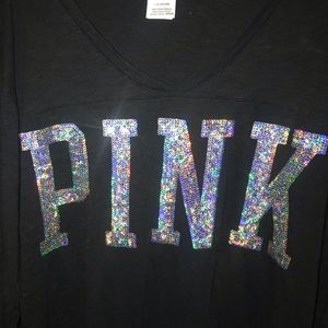 Two VS Pink t-shirts.  Size Large